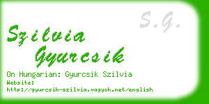 szilvia gyurcsik business card